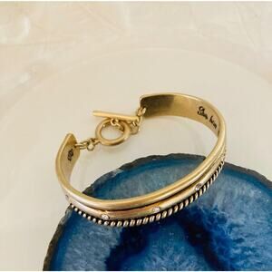 Premier Designs “Passion” Bracelet Toggle Closure Gold Tone Inspirational